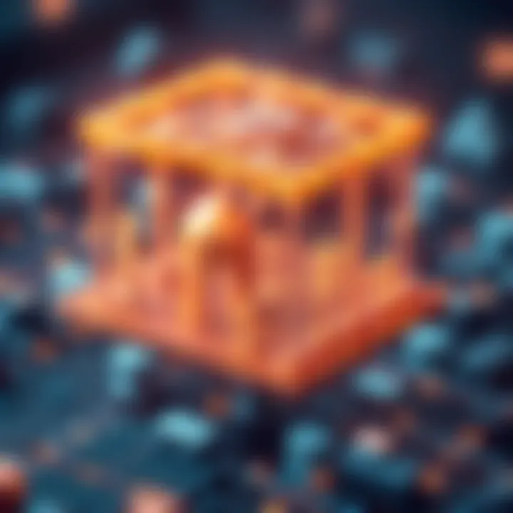 Blockchain technology architecture illustration