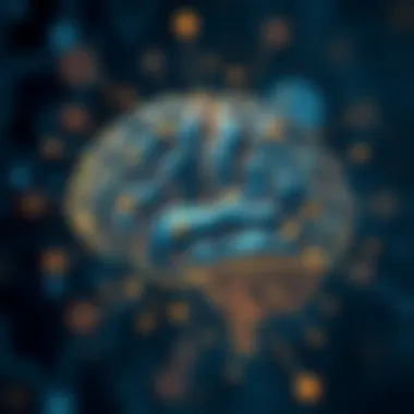 Diagram illustrating cognitive processing in the brain