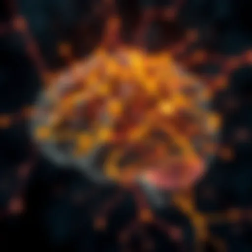 Neural connections depicted in a brain cortex