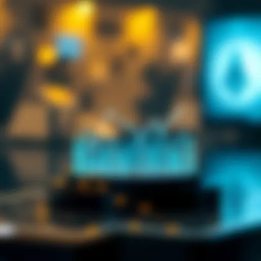 Conceptual visualization of cryptocurrency transactions