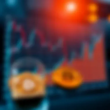 Graph showing cryptocurrency market trends