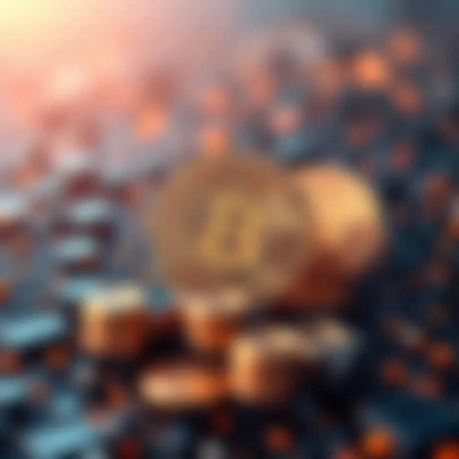 Visual representation of DeFi coins in a blockchain ecosystem