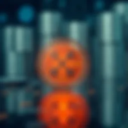 Ripple XRP logo with digital currency symbols