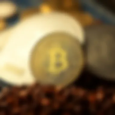 Symbolic representation of Trump Coin with a digital currency backdrop