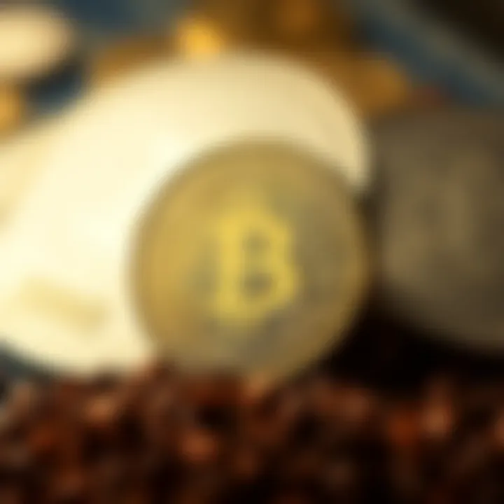 Symbolic representation of Trump Coin with a digital currency backdrop